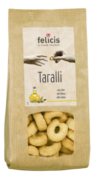 Felicis Taralli mit Oliven & Olio Extravergine di Oliva 250 Gramm